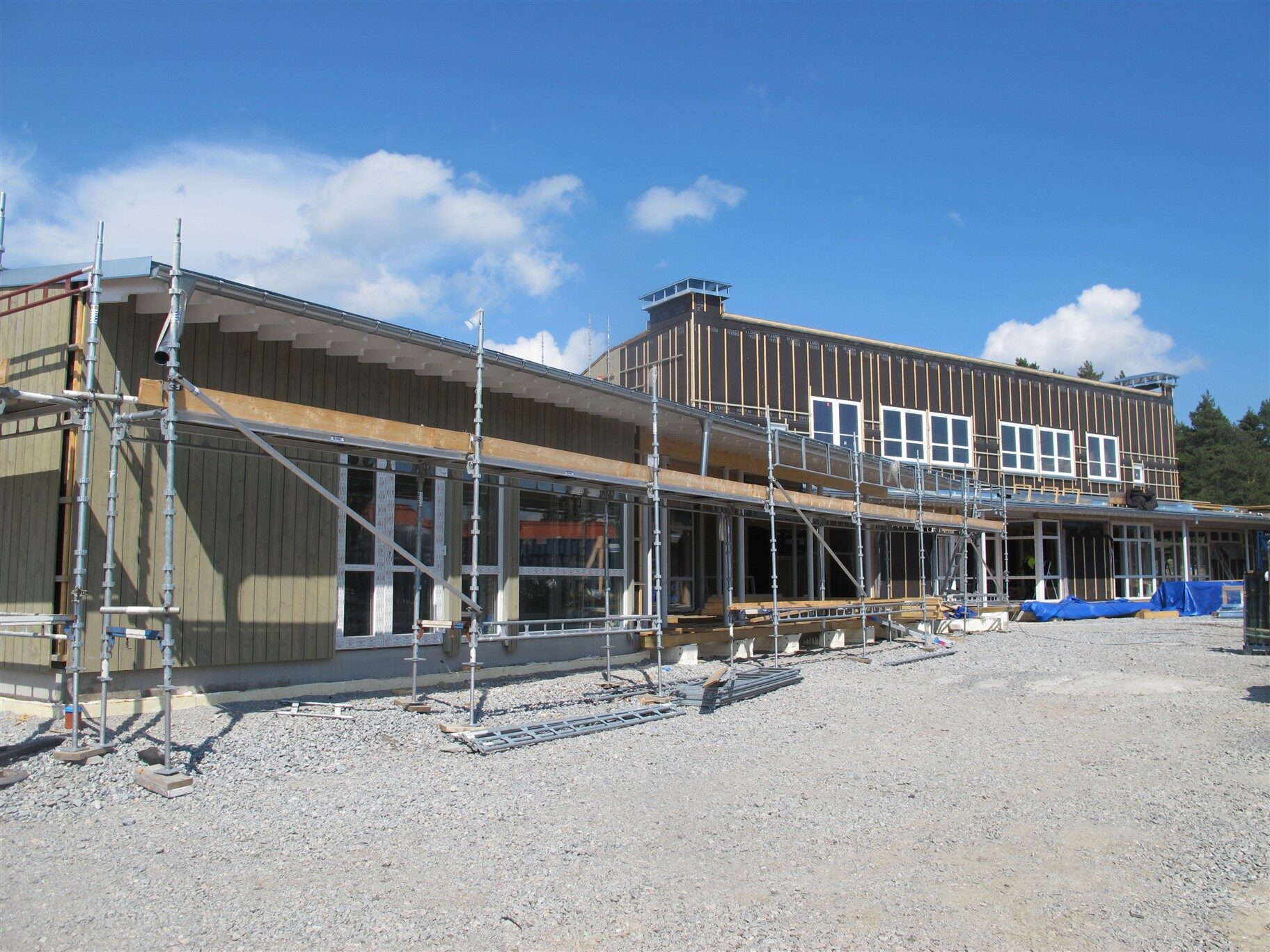 Montage van kleuterschool in Zweden