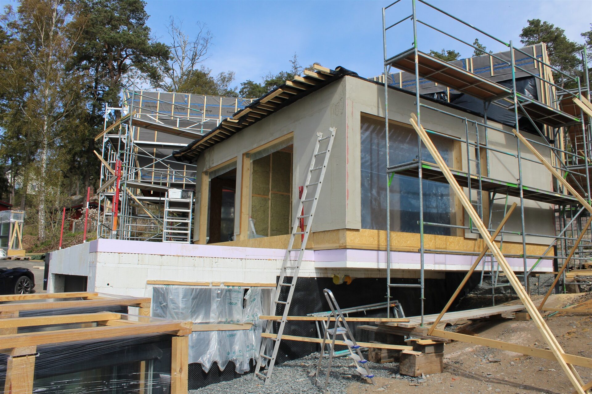 Montageproces houtskeletbouw