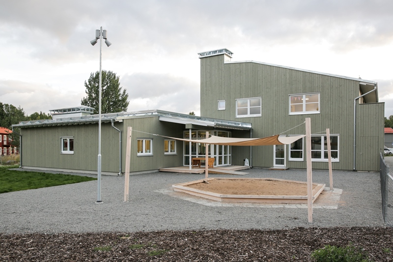 Houtskelet-kleuterschool in Zweden