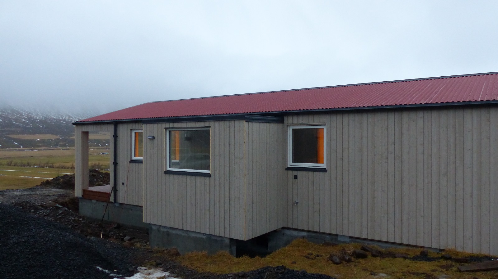 Gemonteerde modulaire woning met delengevel