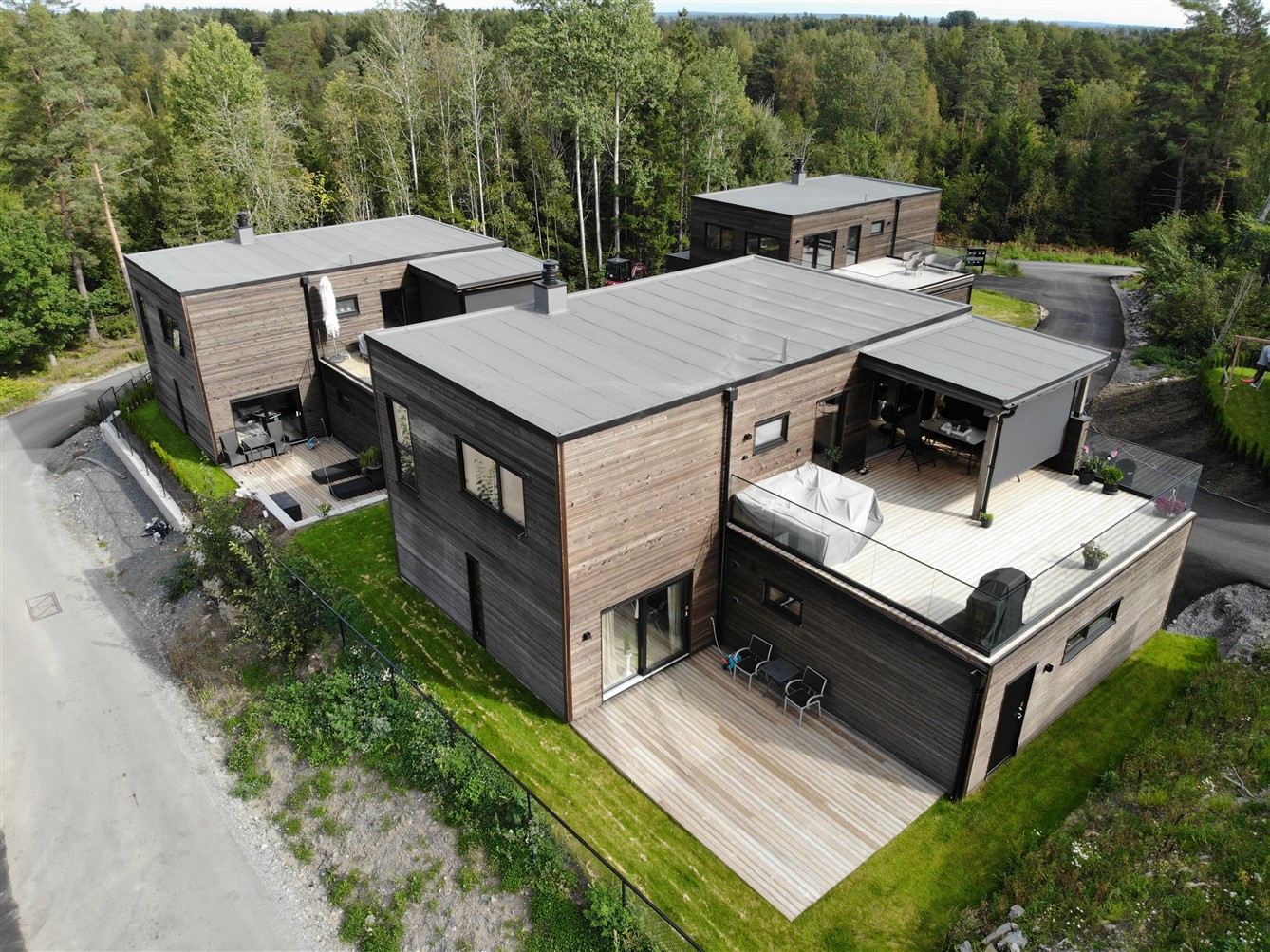 Prefab houtskeletwoningendorp in Noorwegen
