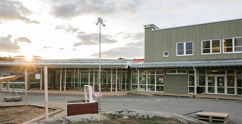 Houtskelet-kleuterschool in Zweden