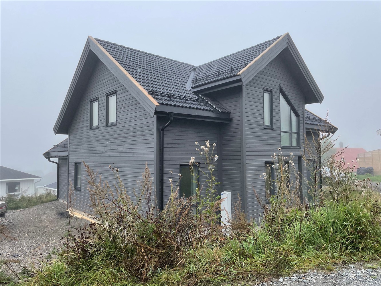 Houtskeletwoning met houten delengevel