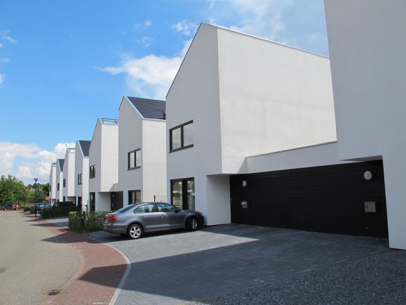Twee-onder-een-kapwoningen van drie verdiepingen in Nederland