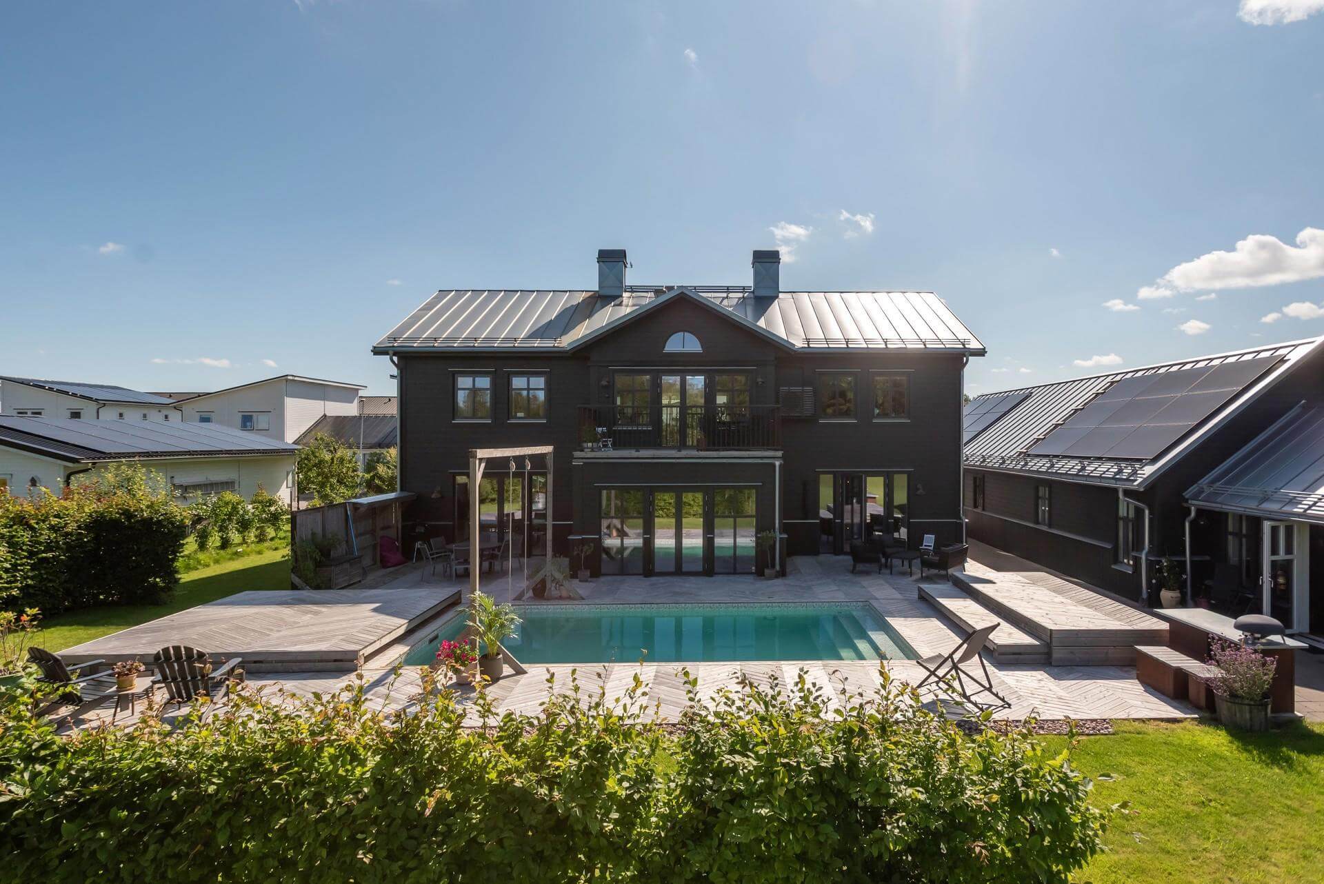 Door ZTC gebouwde houtskeletvilla in Zweden met historische gevel